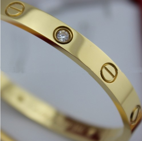 Cartier Love bracelet yellow gold 4 diamonds replica B6035916